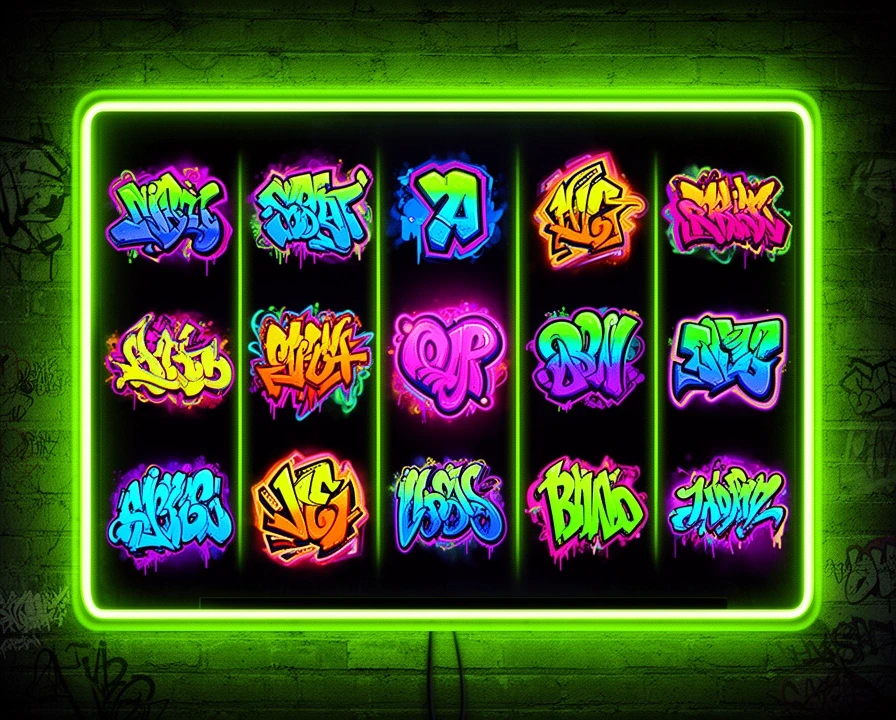 MAKER STREET graffiti slot 5x3 grid mockup